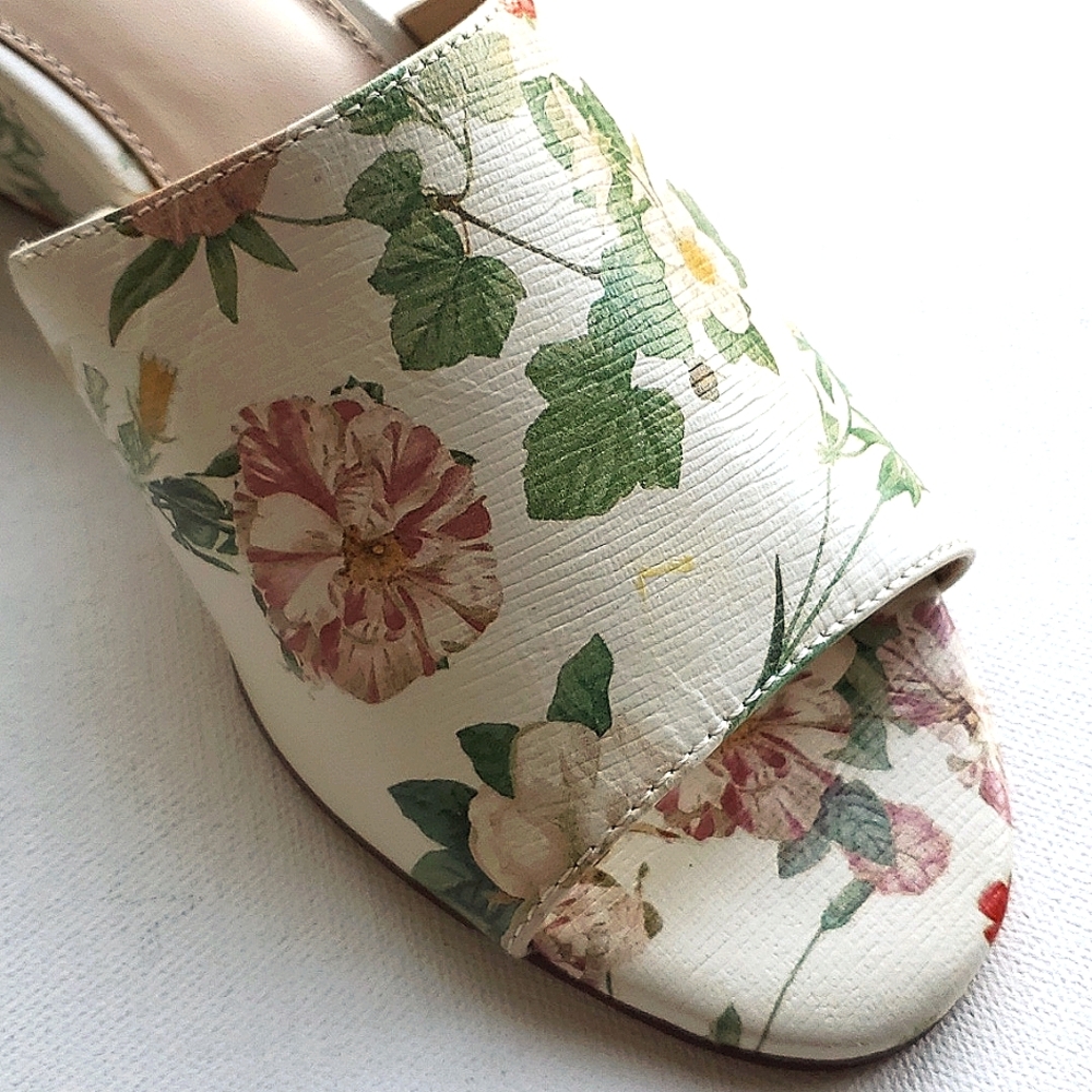 Vince Camuto Stephena Floral Boho Romantic Demi Wedge Slip on Mules Size 5.5 - Picture 4 of 10